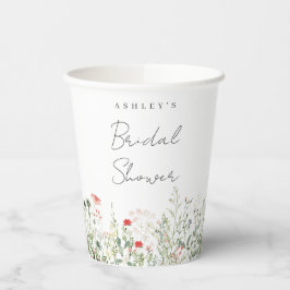 Gobelets En Papier Fête des mariées fleur sauvage