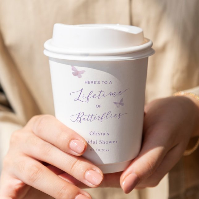 Gobelets En Papier Fête des mariées papillon (Créateur téléchargé)