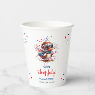 Gobelets En Papier Fête d'été de l'aigle patriotique États-Unis 4 jui