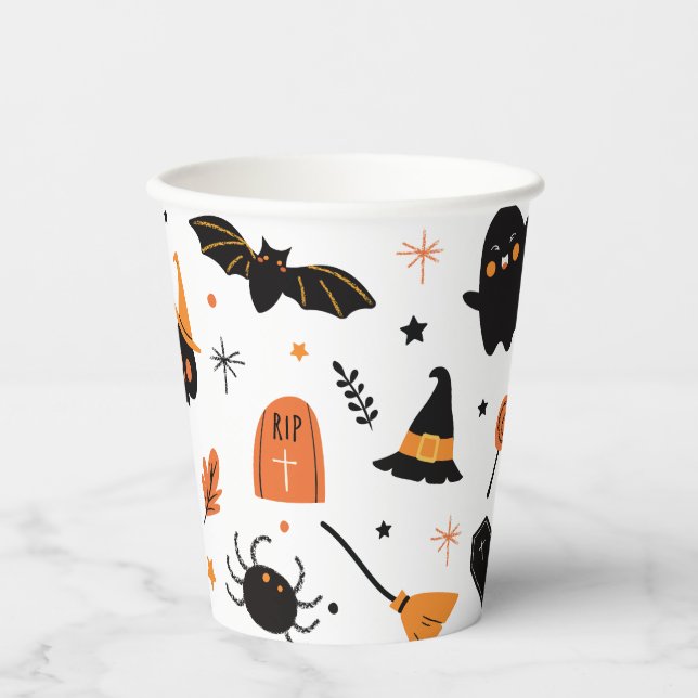 Gobelets En Papier Fête d'Halloween (Recto)