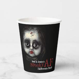 Gobelets En Papier Fête d'Halloween Éffrayante AF personnalisée