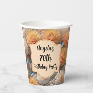 Gobelets En Papier Fête du 70e anniversaire