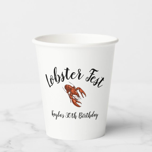 Gobelets En Papier Fête du homard (Recto)