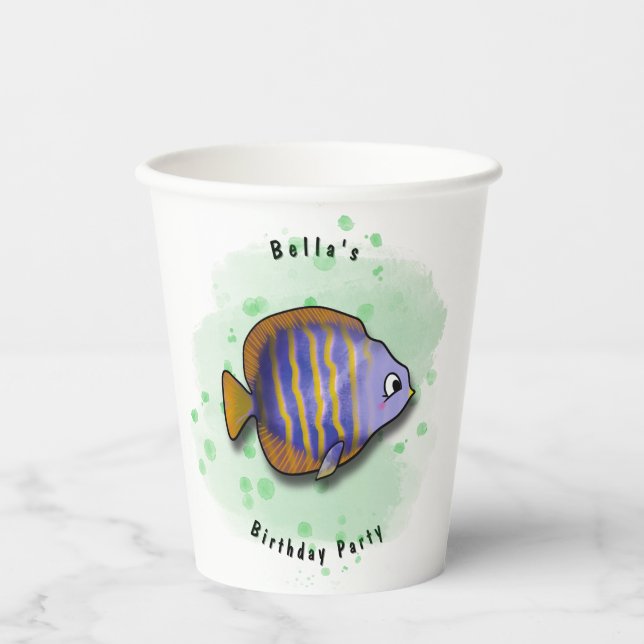 Gobelets En Papier fête du poisson de mer (Recto)