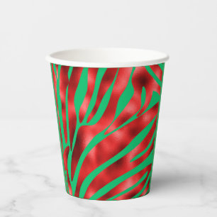Gobelets En Papier Fête du zèbre de Noël