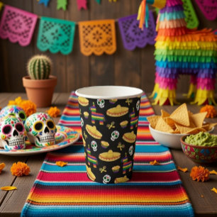 Gobelets En Papier Fête mexicaine et Jour des morts