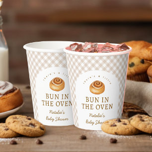 Gobelets En Papier Fête Prénatale Bébé au Four Bun à la Cannelle Neut