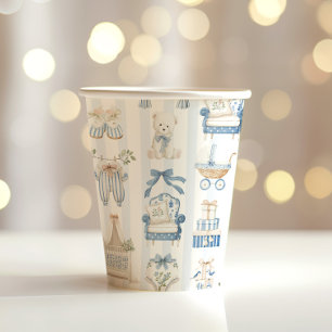 Gobelets En Papier Fête prénatale de bébé Coquette Vintage nurserie f