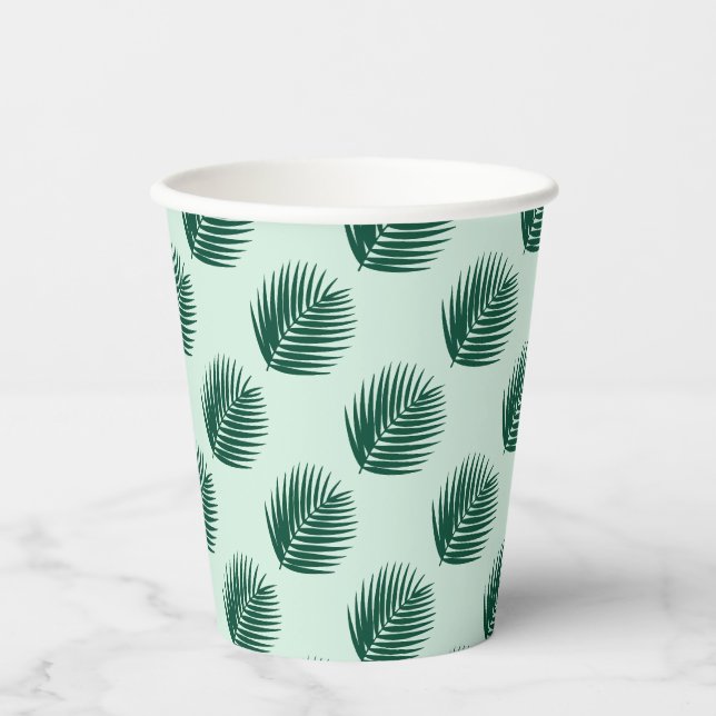 Gobelets En Papier Feuilles de palmier Aloha (Recto)