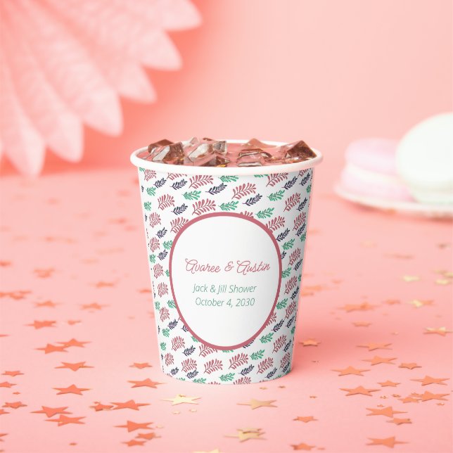Gobelets En Papier Feuilles floraux Jack et Jill Douche (Insitu)