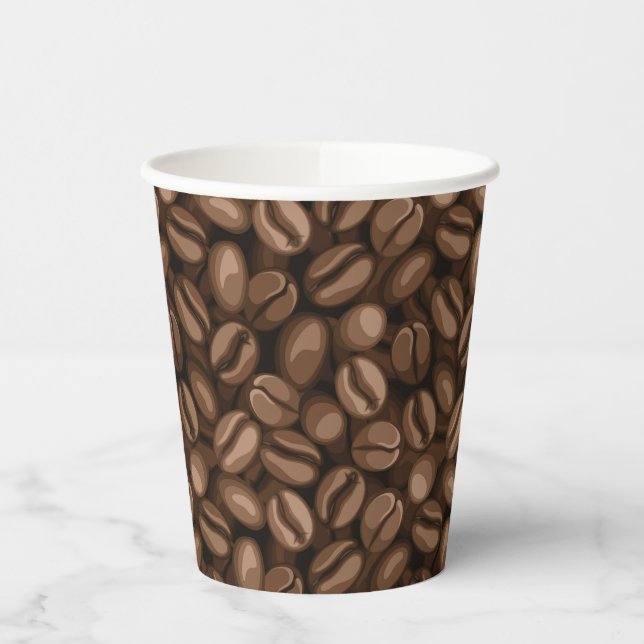 Gobelets En Papier Fèves de café (Gauche)