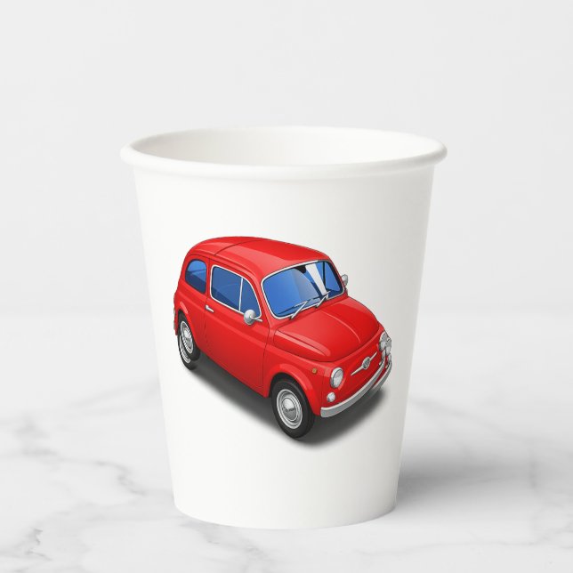 Gobelets En Papier Fiat 500 Anni 80 (Recto)