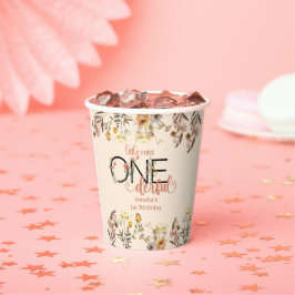 Gobelets En Papier Fille 1er anniversaire | Little Miss Onederful
