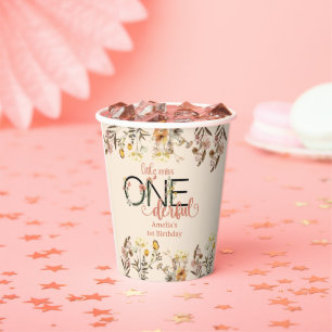 Gobelets En Papier Fille 1er anniversaire Little Miss Onederful