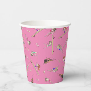 Gobelets En Papier Filles Gymnastique fête d'anniversaire