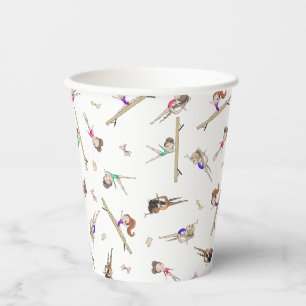 Gobelets En Papier Filles Gymnastique fête d'anniversaire