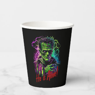 Gobelets En Papier Film d'horreur Frankenstein Monster, Halloween