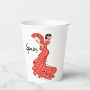 Gobelets En Papier Flamenco Espagnol
