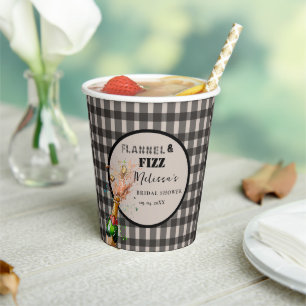 Gobelets En Papier Flannel & fizz hiver noir & blanc douche nuptiale