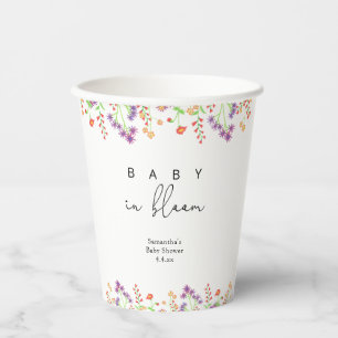 Gobelets En Papier Fleur sauvage - Bébé en fleurs