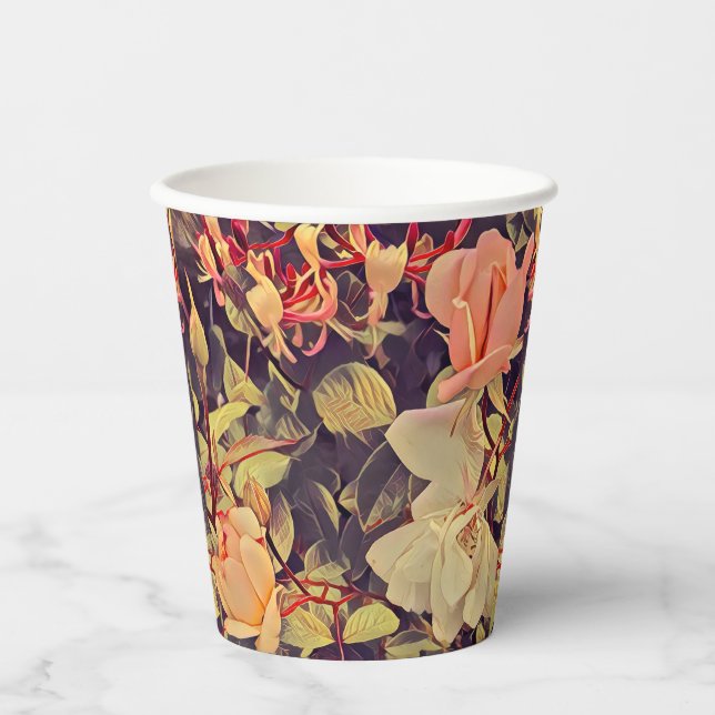 Gobelets En Papier Fleurs (Recto)