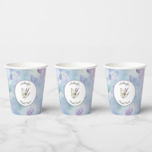 Gobelets En Papier Fleurs Bleues Lavande Blanches Violettes Enterreme