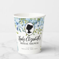 Fleurs bleues vintage Shower de mariage de la soci