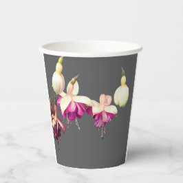 Gobelets En Papier Fleurs crème de cand pourpre
