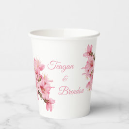 Gobelets En Papier Fleurs de cerisiers roses