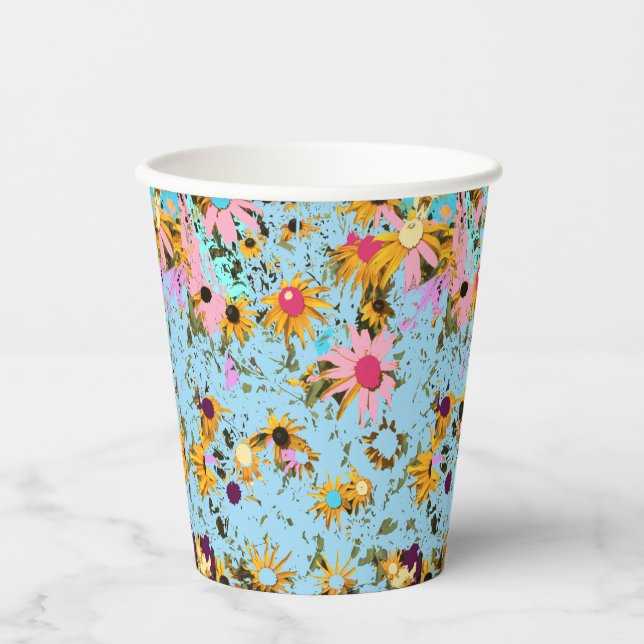 Gobelets En Papier Fleurs de printemps (Recto)