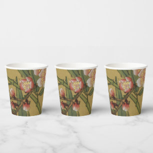 Gobelets En Papier Fleurs Japonaises Asiatiques Fleur de Cerisier Vin