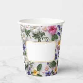 Gobelets En Papier Fleurs Occasion Spéciale Personnalisable 