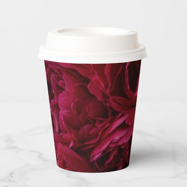 Gobelets En Papier Fleurs simples à passer tasses en papier (Recto)