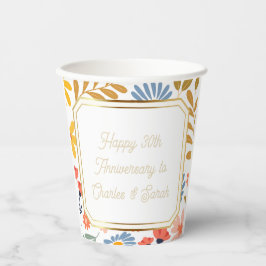 Gobelets En Papier Fleurs "spéciales occasions" personnalisables
