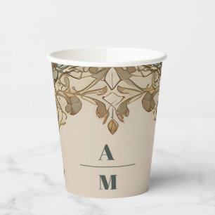 Gobelets En Papier Flora Vintage Art nouveau Mariage