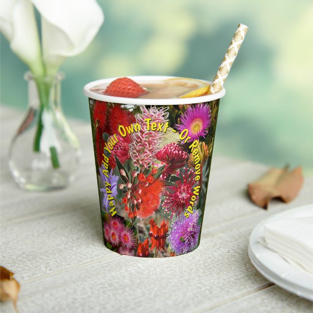 Gobelets En Papier Flowers sauvages australiens (Insitu)