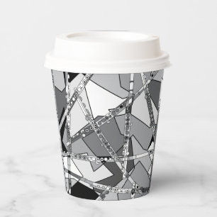 Gobelets En Papier Flûtes Abstraites