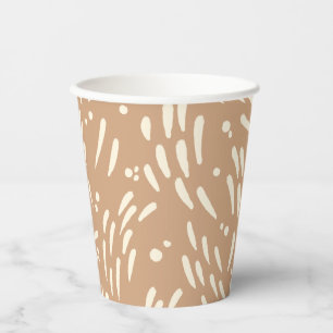 Gobelets En Papier Flux dans Tan et Crème