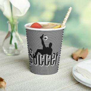 Gobelets En Papier Football Le Jeu, Coupes De Papier