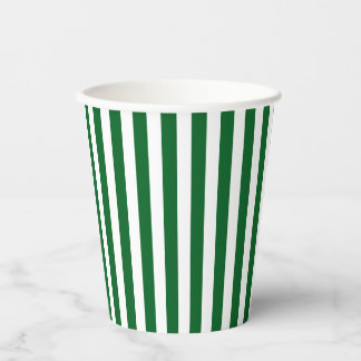 Gobelets En Papier Forêt foncée classique Vert et blanc Verticale