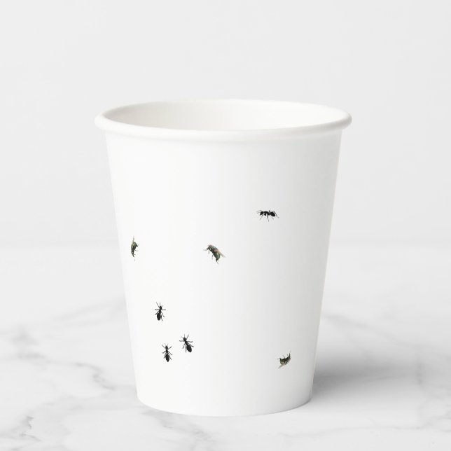 Gobelets En Papier Fourmis Et Mouches (Recto)