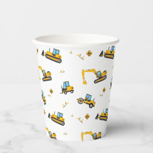 Gobelets En Papier Fournitures de belle partie Construction Camions d