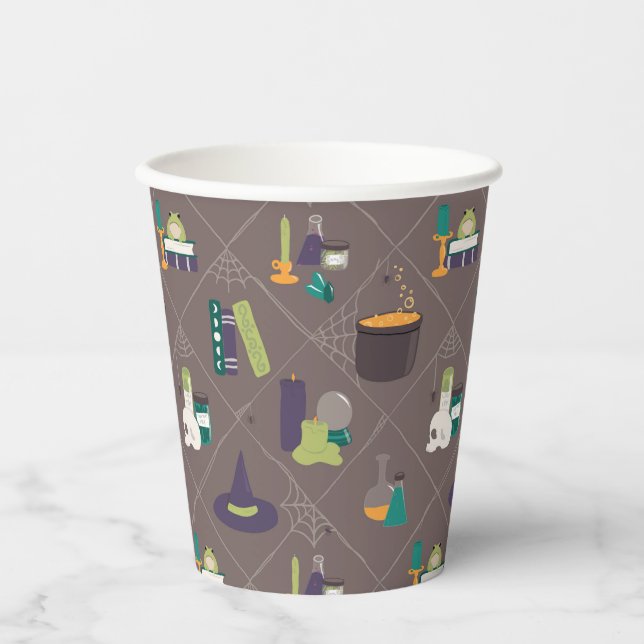 Gobelets En Papier Fournitures sorcières Halloween (Recto)