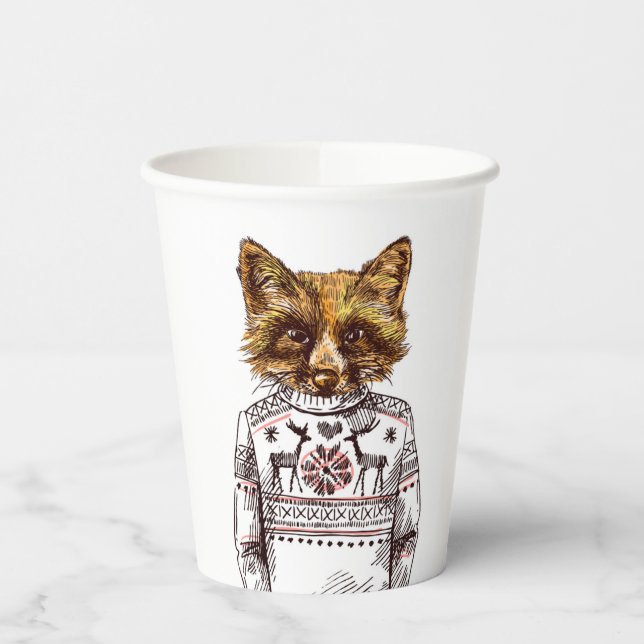 Gobelets En Papier Foxy habillé Fox (Gauche)