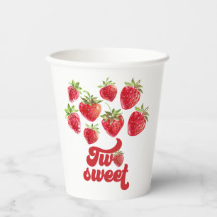 Gobelets En Papier Fraise deux doux 2ème anniversaire