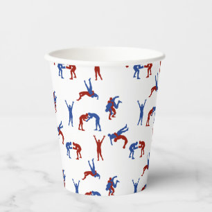 Gobelets En Papier Freestyle Greco Motif de lutte romaine