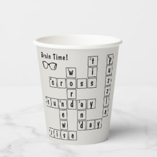 Gobelets En Papier Fun "Brain Time" ! Trame Eyeglass Puzzle