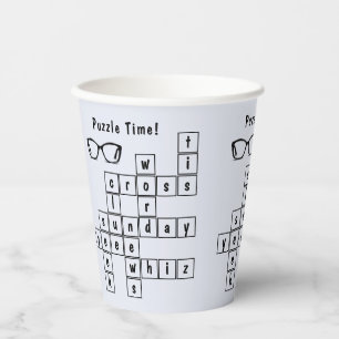 Gobelets En Papier Fun Crossword Puzzle, Black Eyeglass Frames
