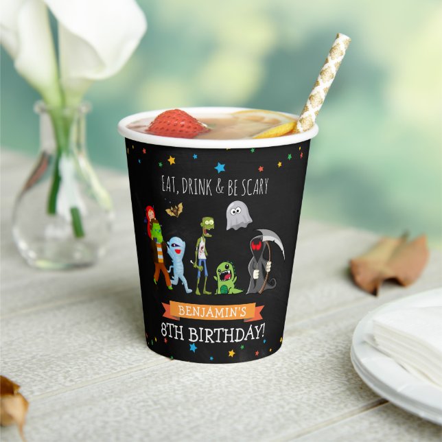 Gobelets En Papier Fun Halloween Anniversaire de enfant Party (Insitu)