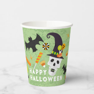 Gobelets En Papier Fun Happy Halloween coupe papier de fête